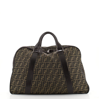 Fendi Vintage Zip Around Duffle Bag Zucca Canvas Large