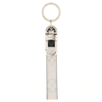 Louis Vuitton Slim Dragonne Keychain White Monogram Canvas with Monogram Eclipse