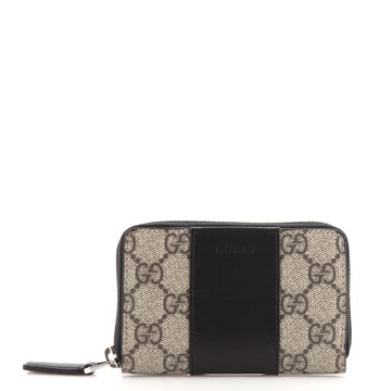 Gucci Zip Around Card Case GG Coated Canvas and Leather