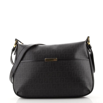 Fendi Front Pocket Messenger Bag Zucchino Coated Canvas Medium