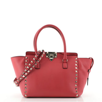 Valentino Rockstud Tote Rigid Leather Small