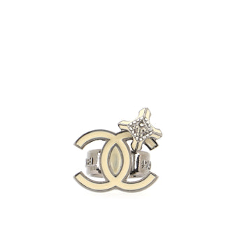 Chanel CC Eiffel Tower Ring Metal with Enamel and Crystals