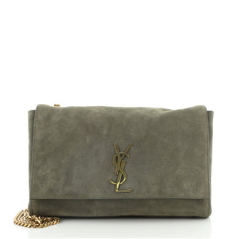 Saint Laurent Classic Monogram Reversible Shoulder Bag Suede and Leather Medium