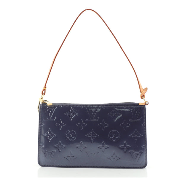 Louis Vuitton Lexington Pouch Blue Vert Cuir Vernis