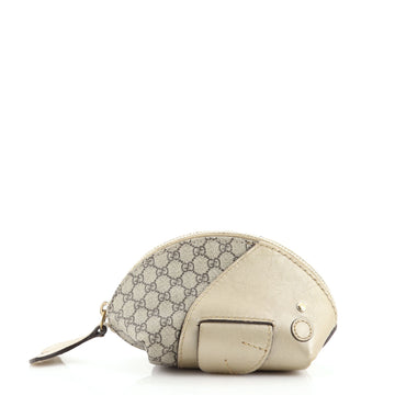 Gucci Children's Zoo Coin Purse GG Coated Canvas and Leather Small