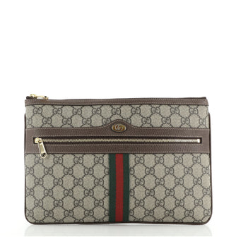 Gucci Ophidia Zip Pouch GG Coated Canvas Large