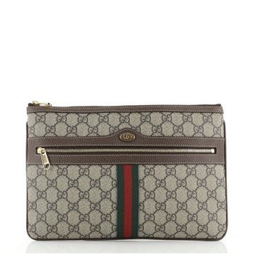 Gucci Ophidia Zip Pouch GG Coated Canvas Large