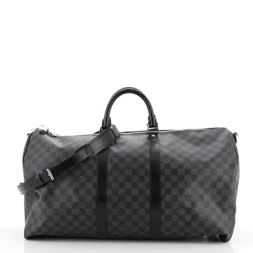 Louis Vuitton Keepall Bandouliere Bag Damier Graphite 55