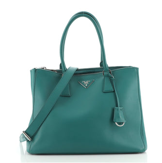 Prada Galleria Double Zip Tote City Calfskin Small