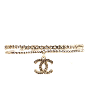 Chanel CC Charm Multistrand Bracelet Metal with Crystals