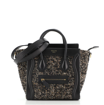 Celine Luggage Bag Tweed Nano