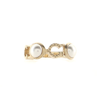 Chanel Coco Ring Metal with Faux Pearl
