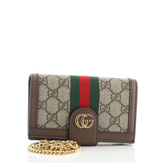 Gucci Ophidia Chain Phone Case GG Coated Canvas