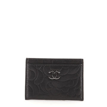 Chanel Classic Card Holder Camellia Lambskin