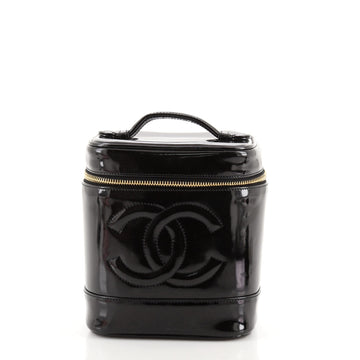 Chanel Vintage Timeless Cosmetic Case Patent Tall