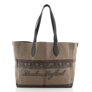 Burberry Doodle Reversible Tote Printed Canvas Large