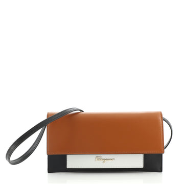 Salvatore Ferragamo Logo Flap Shoulder Bag Leather Small