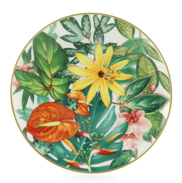 Hermes Passifolia Dessert Plate 2-Piece Set Printed Porcelain