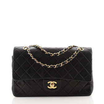 Chanel Vintage Classic Double Flap Bag Quilted Lambskin Medium