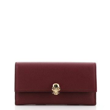 Alexander McQueen Skull Continental Wallet Leather