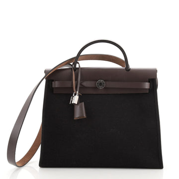 Hermes Herbag Zip Leather and Toile 31