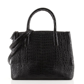 Nancy Gonzalez Double Zip Convertible Tote Crocodile Large