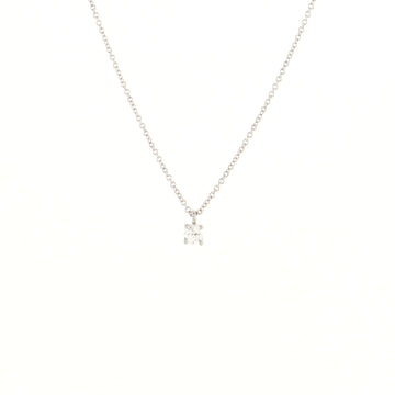 Tiffany & Co. Solitaire diamond pendant Necklace Platinum and DIamond .17CT
