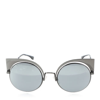 Fendi Runway Cutout Cat-Eye Sunglasses Metal