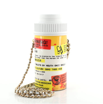 Moschino Pill Bottle Shoulder Bag Printed PVC