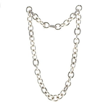 David Yurman Chain Link Necklace Sterling Silver Medium