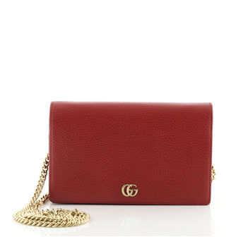 Gucci Petite GG Marmont Chain Wallet Leather Mini
