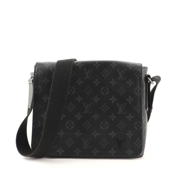 Louis Vuitton District Messenger Bag Monogram Eclipse Canvas PM