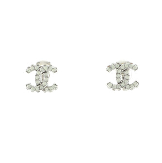 Chanel CC Clip-On Earrings Metal with Crystal