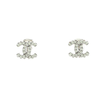 Chanel CC Clip-On Earrings Metal with Crystal