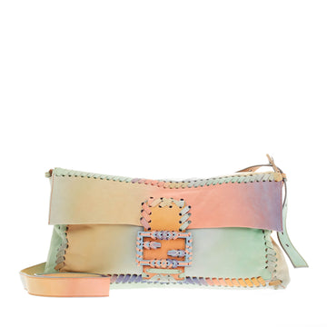 Fendi Giant Baguette Multicolor Whipstitch Clutch