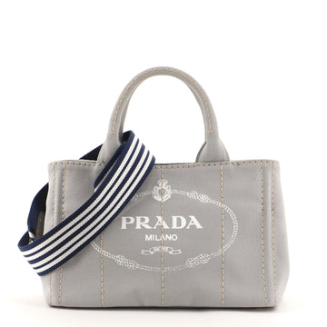 Prada Canapa Convertible Tote Canvas Mini
