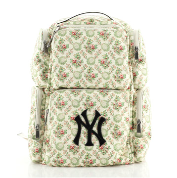 Gucci MLB Front Pocket Backpack Printed Satin with Applique Medium