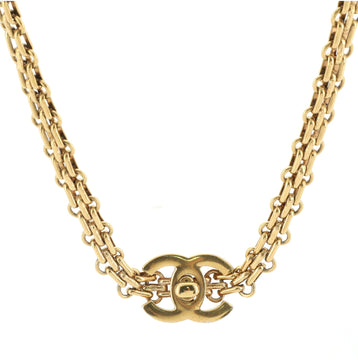 Chanel Vintage Turnlock Reissue Chain Necklace Metal