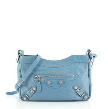 Balenciaga Hip Giant Studs Crossbody Bag Leather