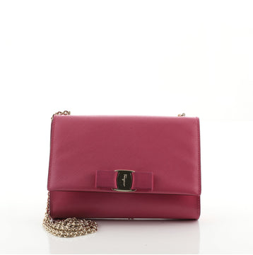 Salvatore Ferragamo Ginny Crossbody Bag Saffiano Leather Small