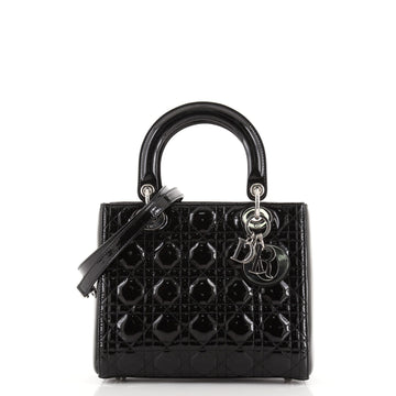 Christian Dior Lady Dior Bag Cannage Quilt Patent Medium