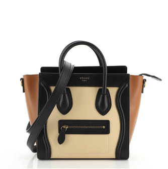 Celine Tricolor Luggage Bag Leather Nano