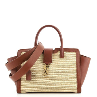 Saint Laurent Monogram Cabas Downtown Straw Baby