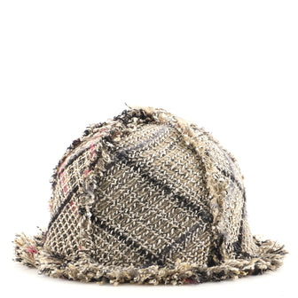 Chanel Fringe Tulip Hat Tweed