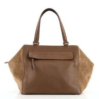 Fendi Boxy Tote Leather and Suede Medium
