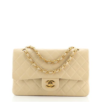 Chanel Vintage Classic Double Flap Bag Quilted Lambskin Medium