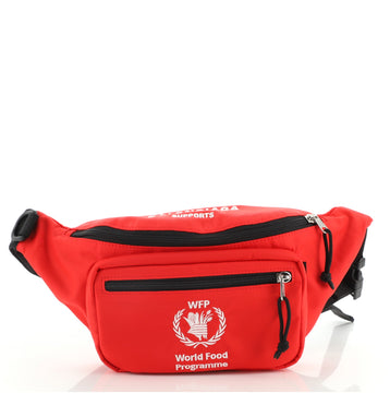 Balenciaga World Food Programme Waist Bag Embroidered Nylon