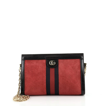 Gucci Ophidia Chain Shoulder Bag Suede Small