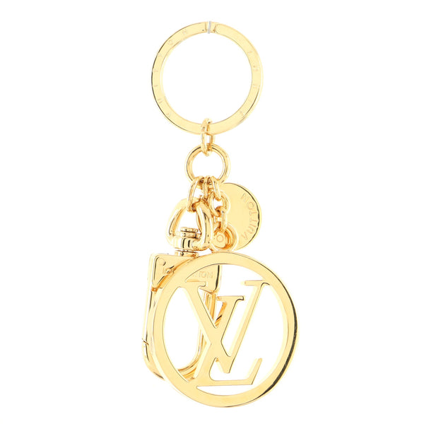Louis Vuitton LV Circle Bag Charm and Key Holder Metal Gold 66978512