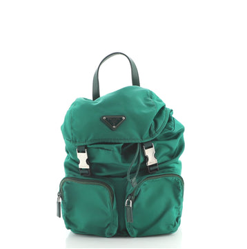 Prada Double Front Pocket Backpack Tessuto Small